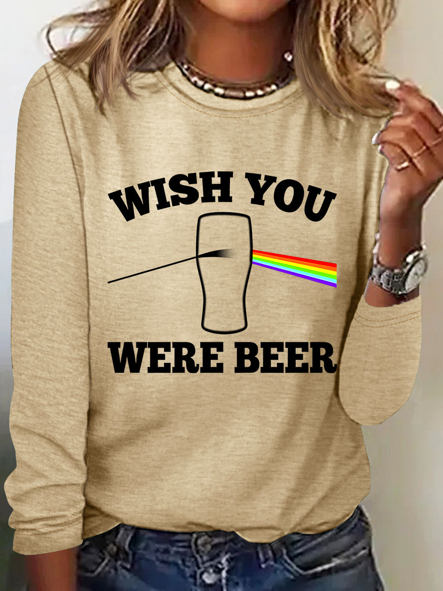 Wish You Were Beer Casual Long Sleeve Shirt