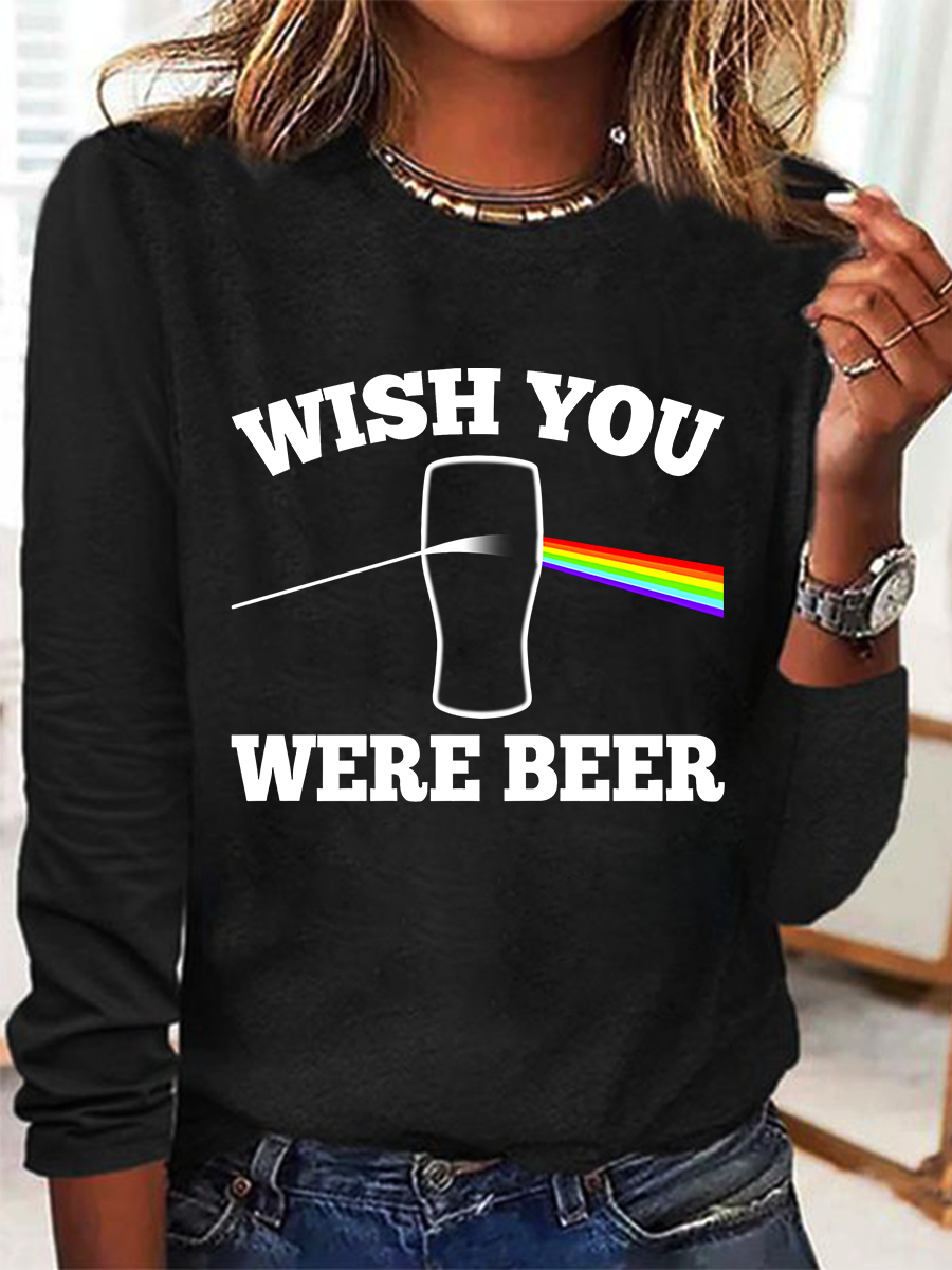 Wish You Were Beer Casual Long Sleeve Shirt