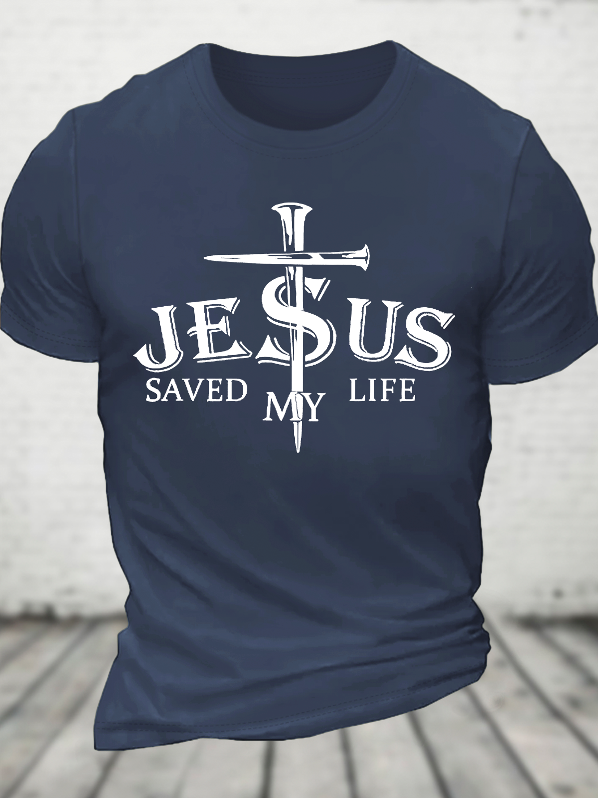 Jesus Saved My Life Cotton T-Shirt