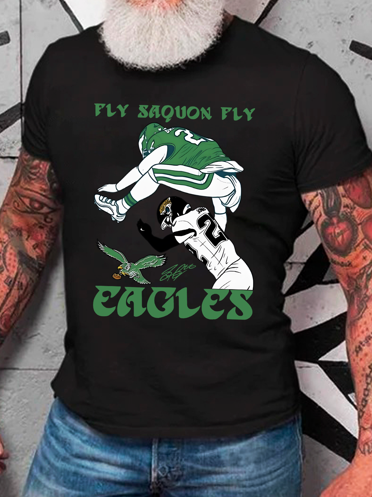 Fly Saquon Fly Eagles Barkley Cotton T-shirt