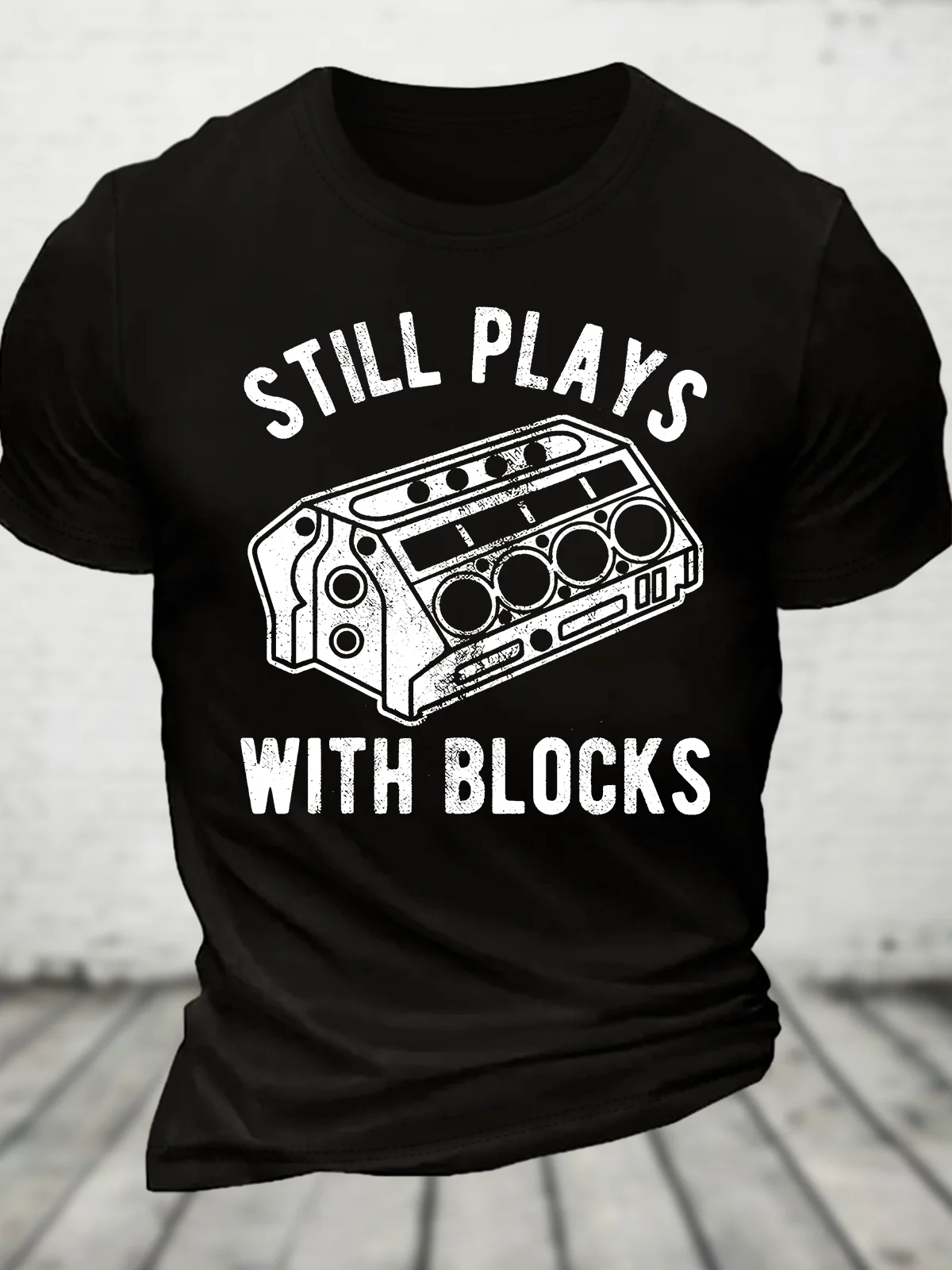 Still Plays With Blocks，Mechanics Shirts Cotton T-Shirt