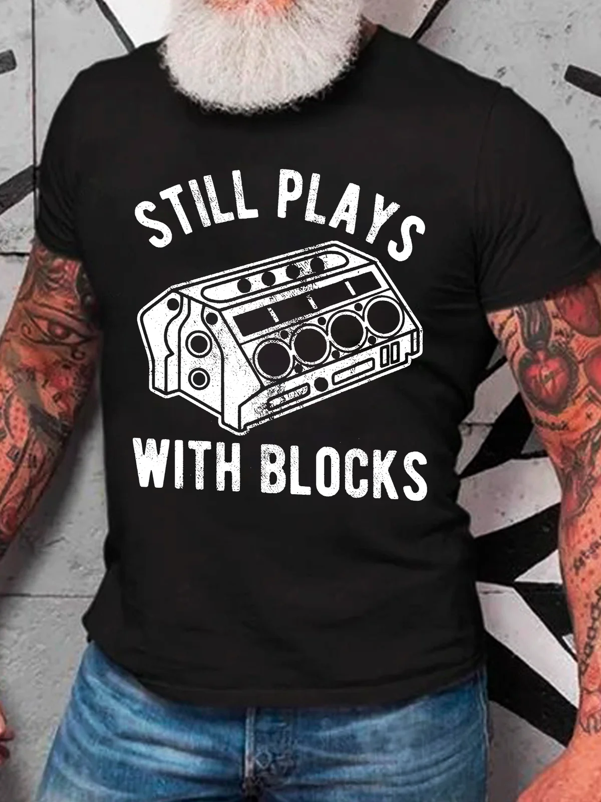 Still Plays With Blocks，Mechanics Shirts Cotton T-Shirt