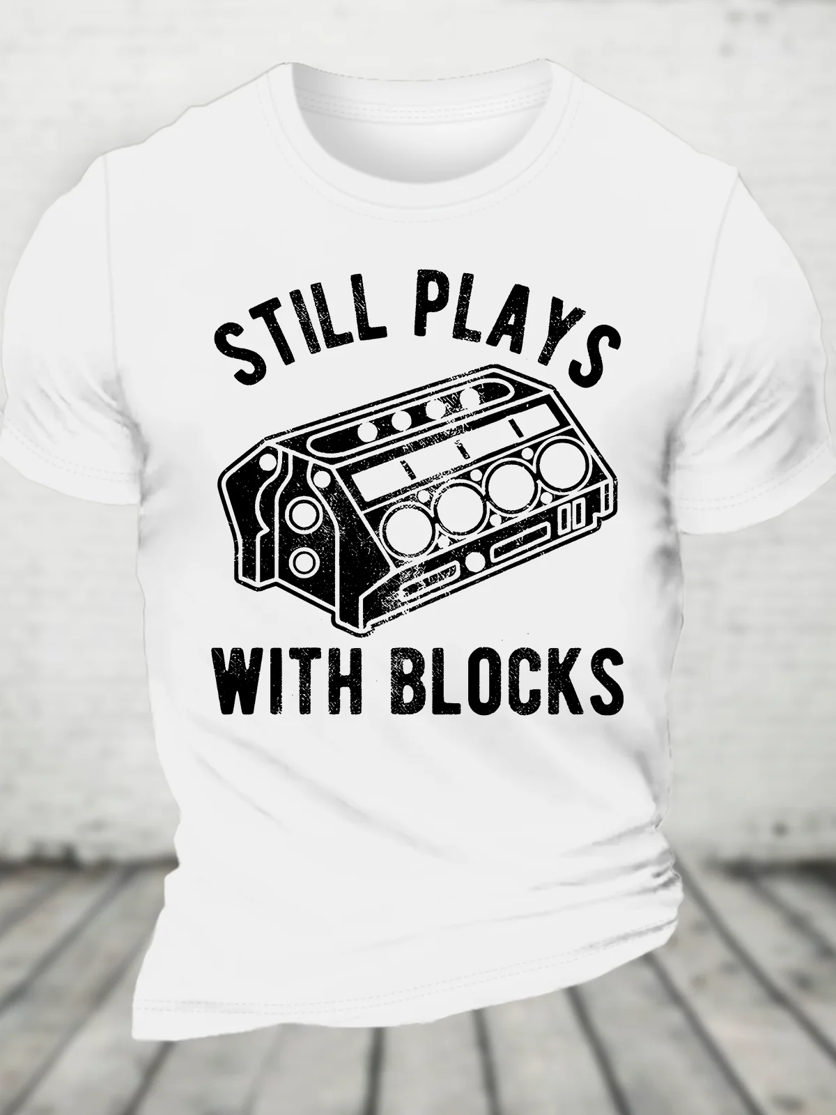 Still Plays With Blocks，Mechanics Shirts Cotton T-Shirt