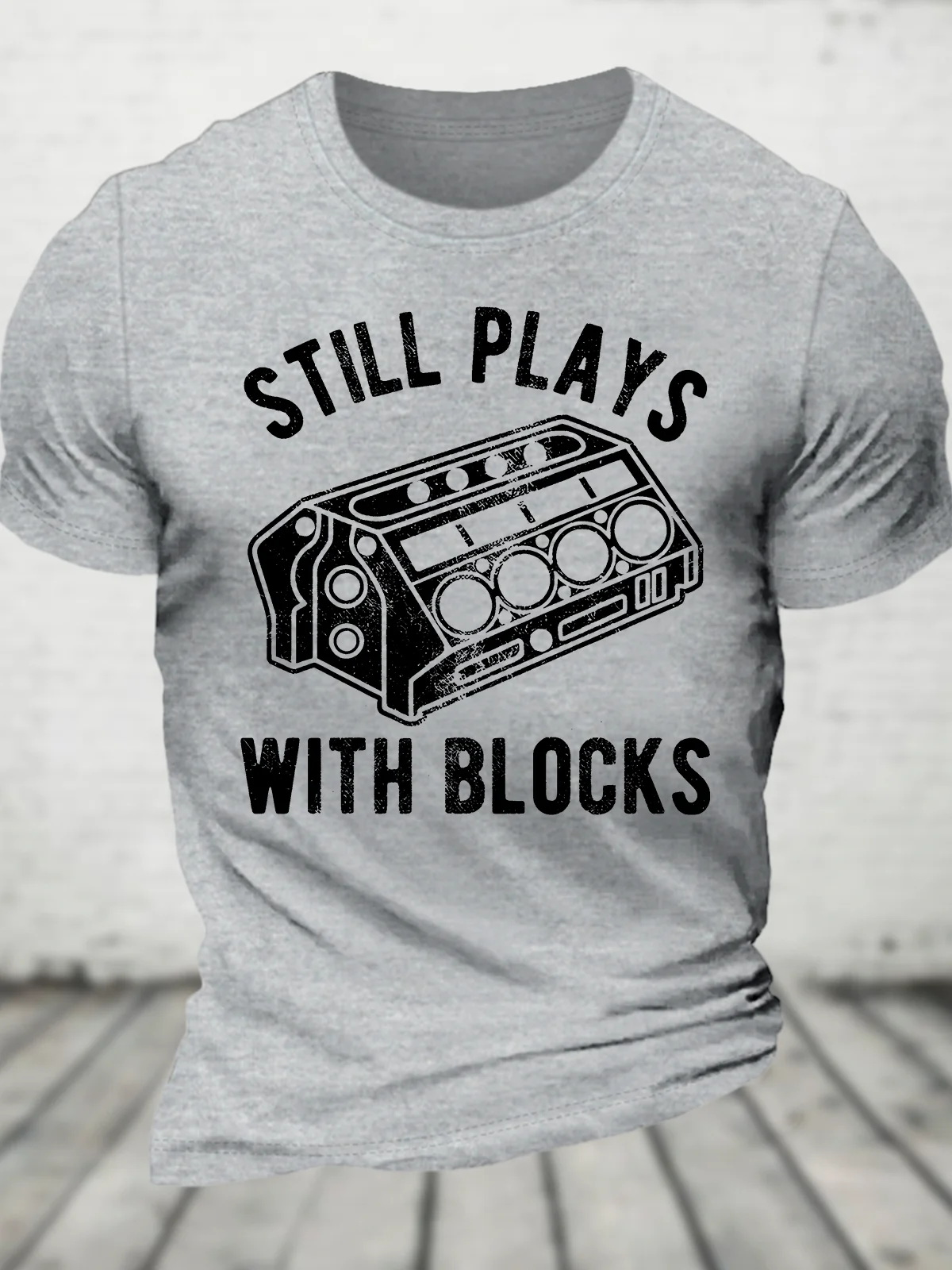 Still Plays With Blocks，Mechanics Shirts Cotton T-Shirt