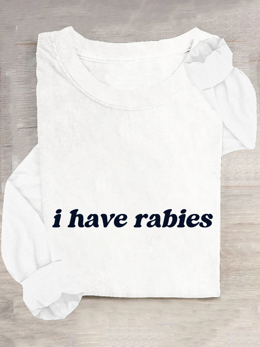 I Have Rabies Casual Long Sleeve Shirt