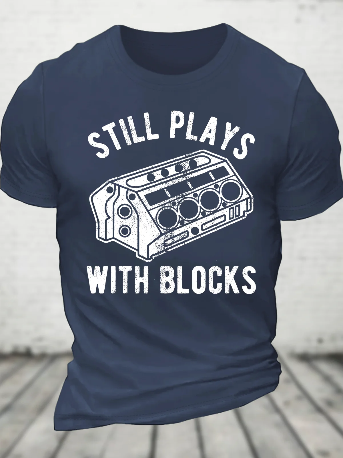 Still Plays With Blocks，Mechanics Shirts Cotton T-Shirt