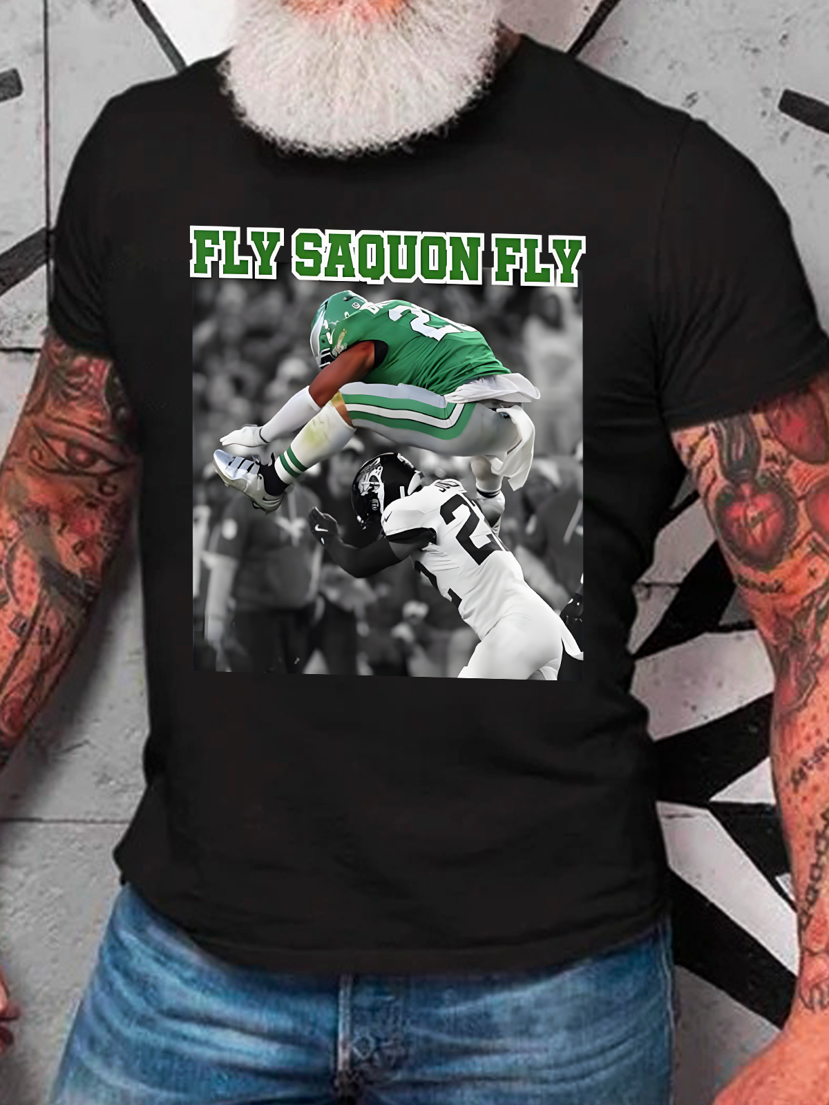 Fly Saquon Fly Eagles Barkley Cotton T-shirt