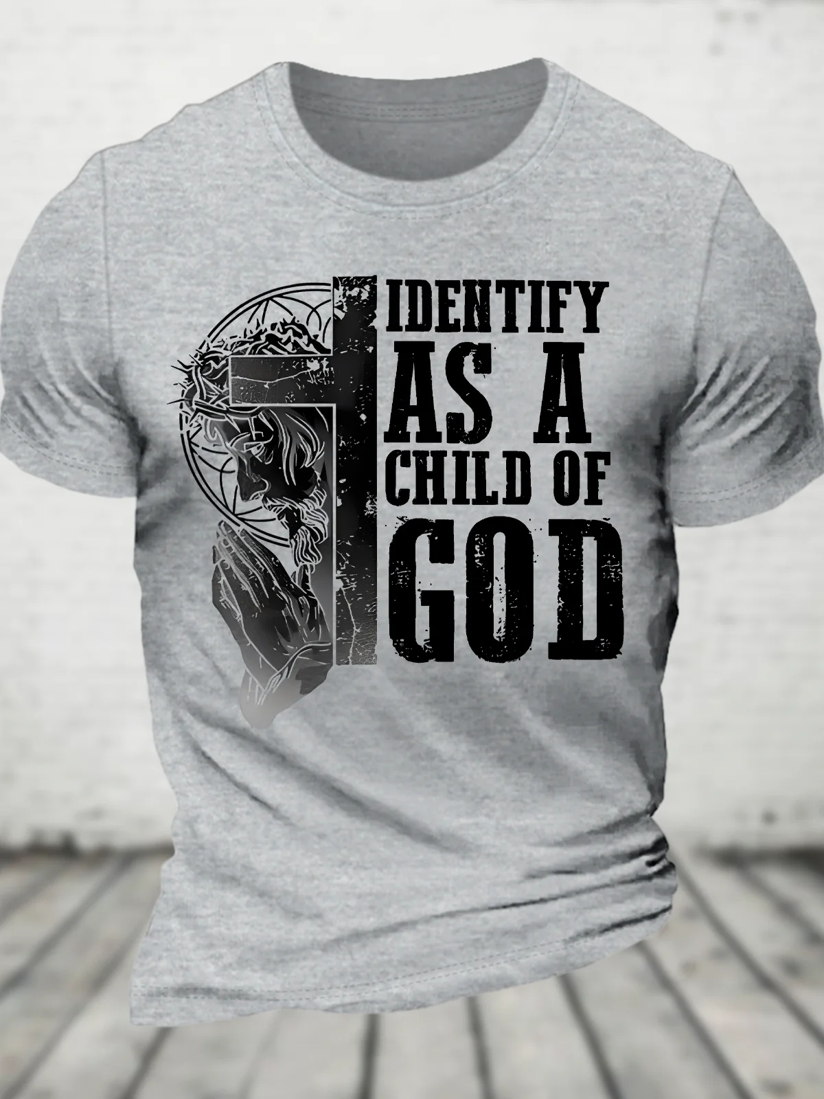 Identify As A Child Of God Jesus God Christian Cotton T-Shirt