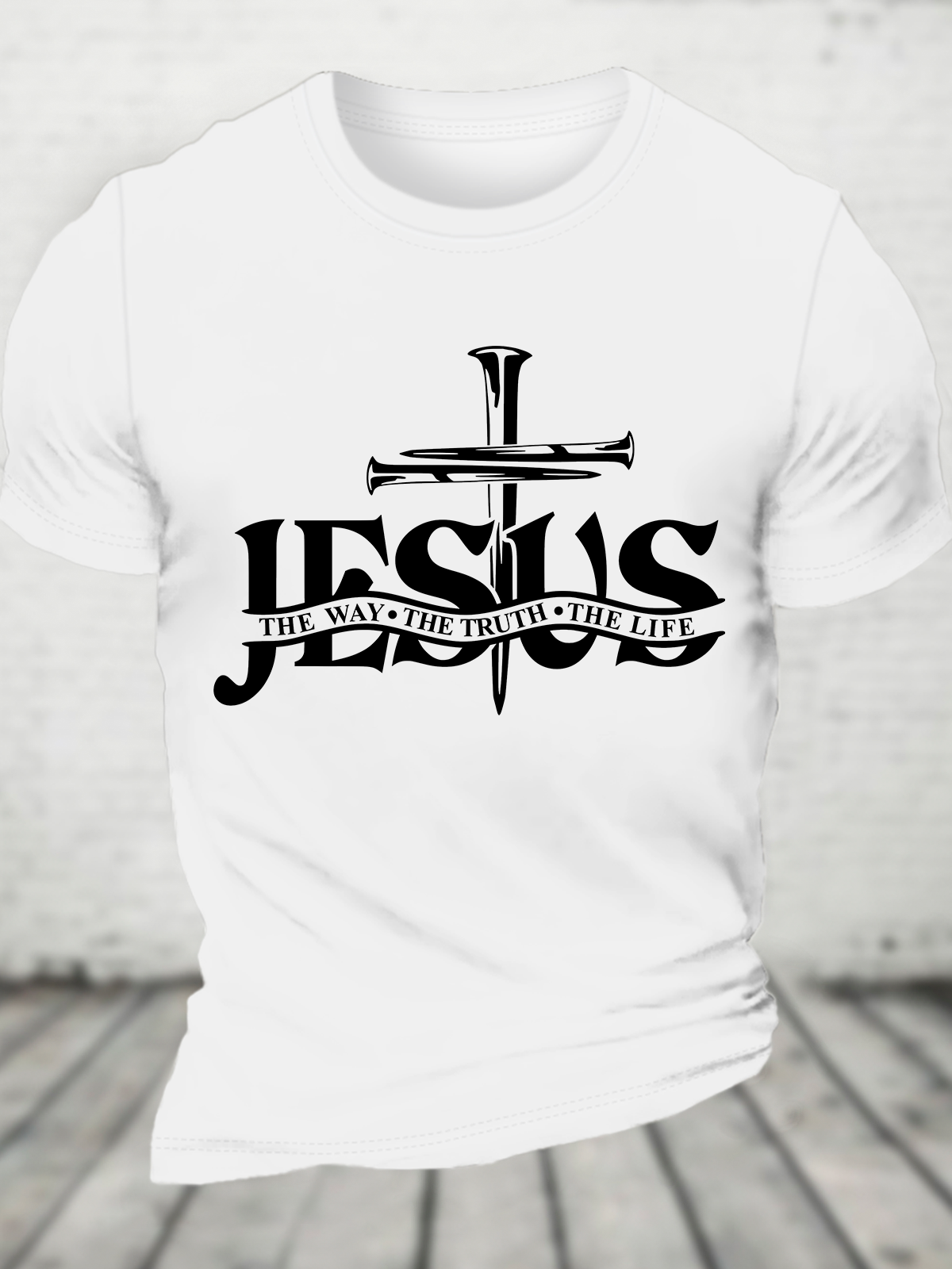 Jesus, The Way, The Truth, The Life Cotton T-Shirt