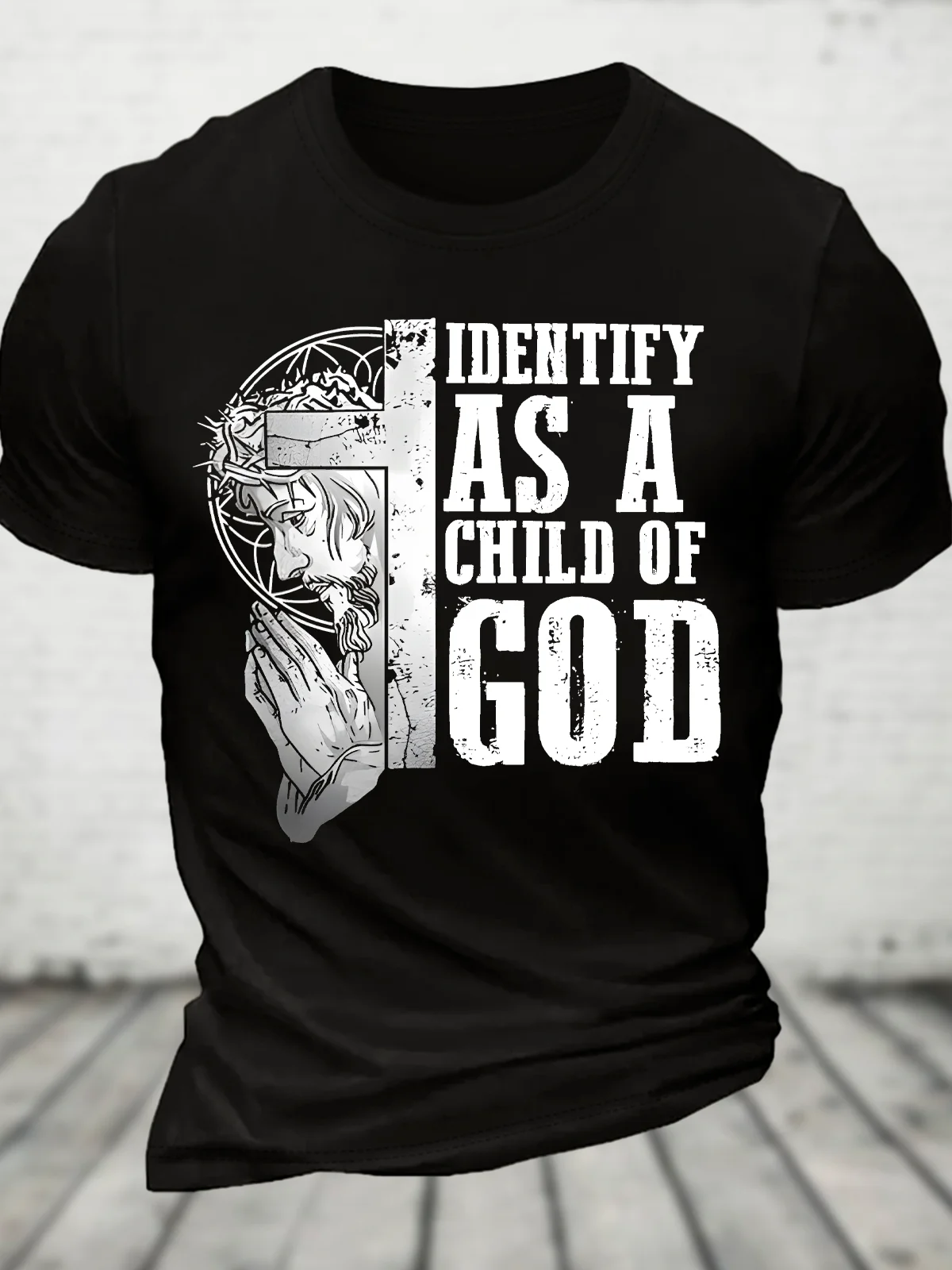 Identify As A Child Of God Jesus God Christian Cotton T-Shirt