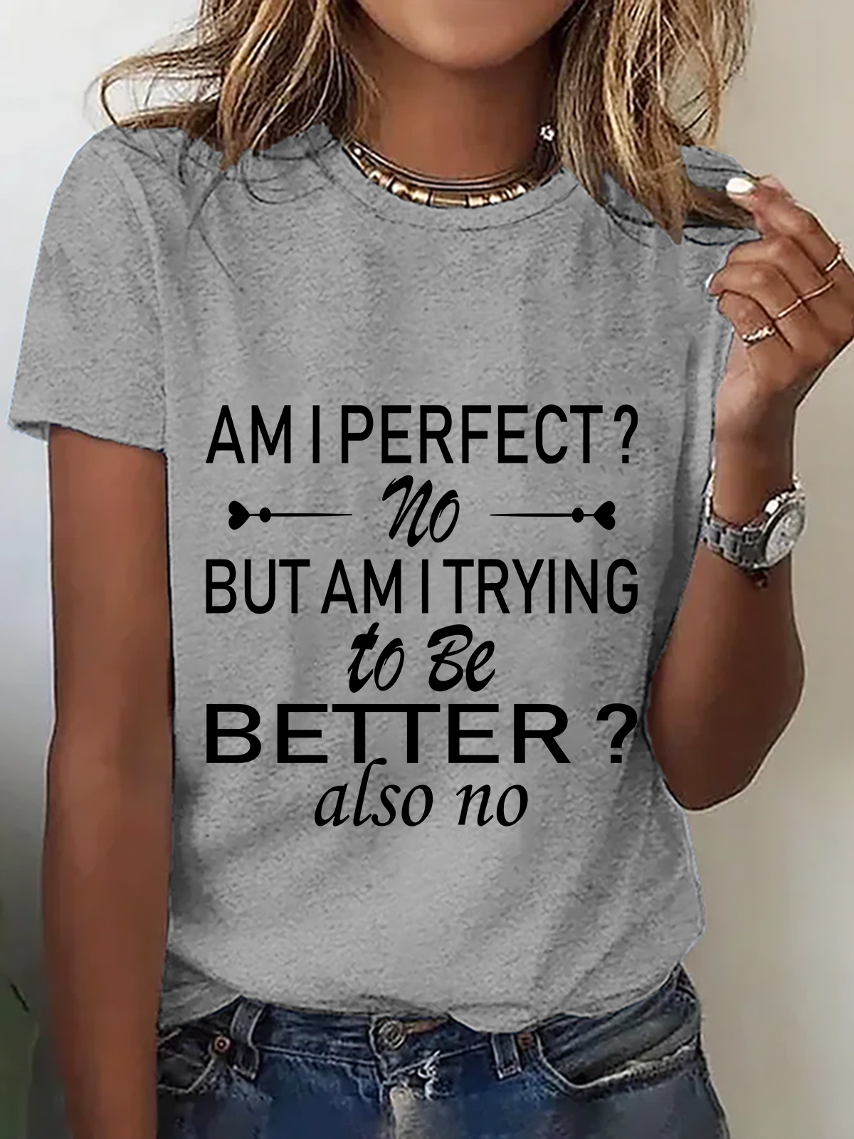 Am I Perfect No. But Am I Trying To Do Better Also No Cotton T-Shirt