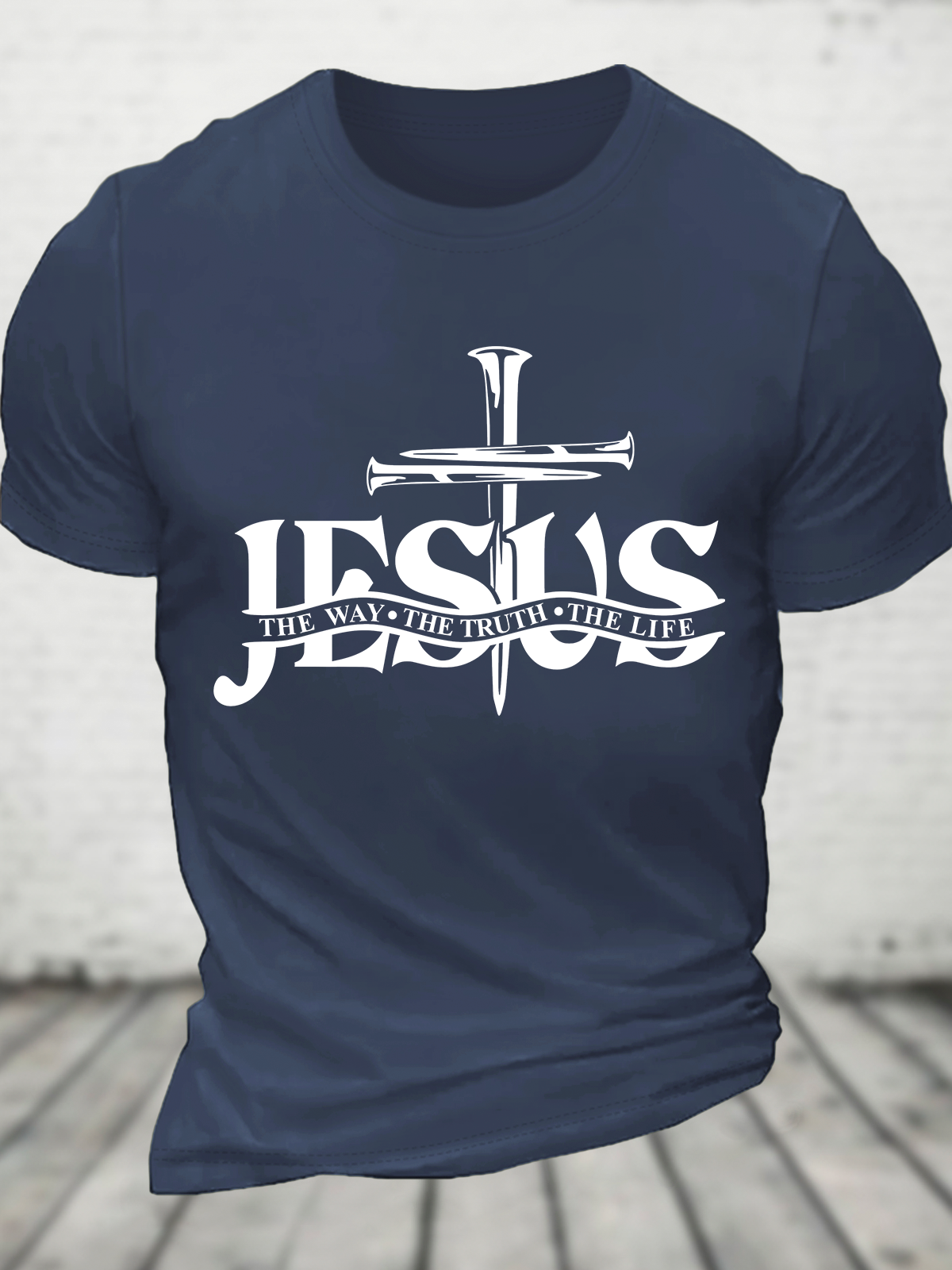 Jesus, The Way, The Truth, The Life Cotton T-Shirt