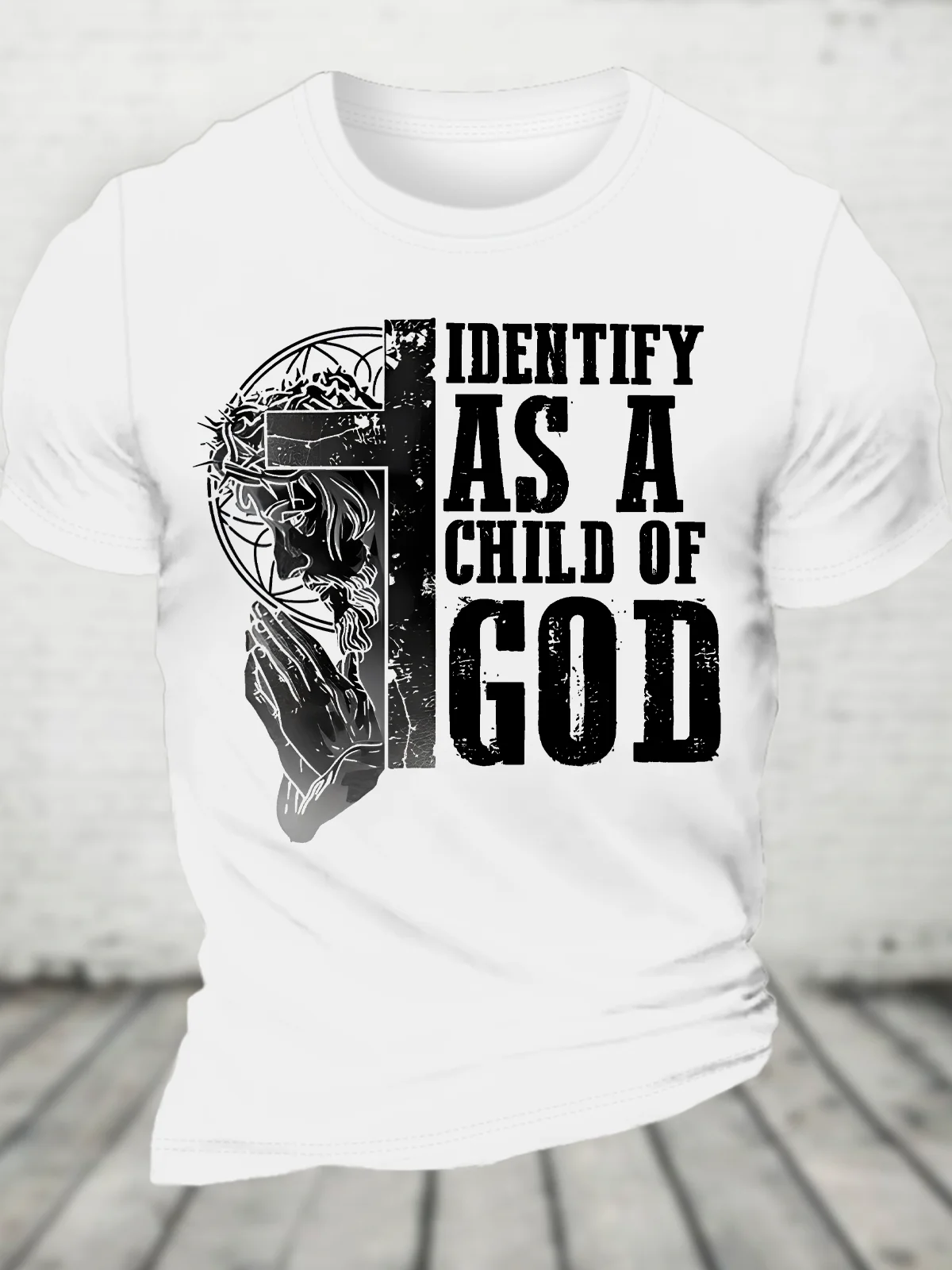 Identify As A Child Of God Jesus God Christian Cotton T-Shirt