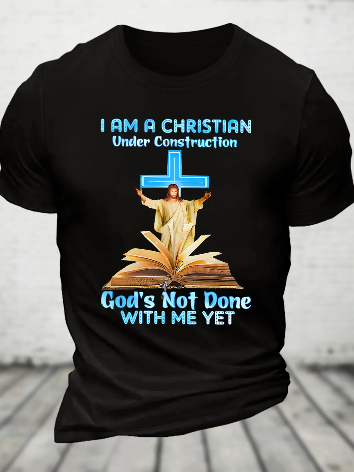 Jesus A Christian Under Construction Classic Cotton T-Shirt