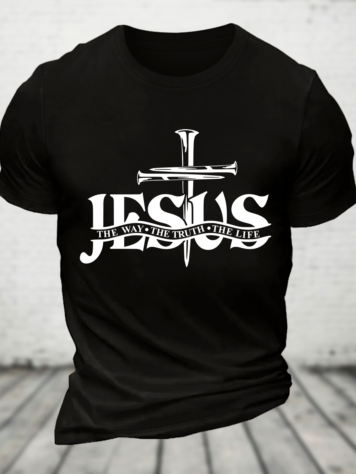 Jesus, The Way, The Truth, The Life Cotton T-Shirt