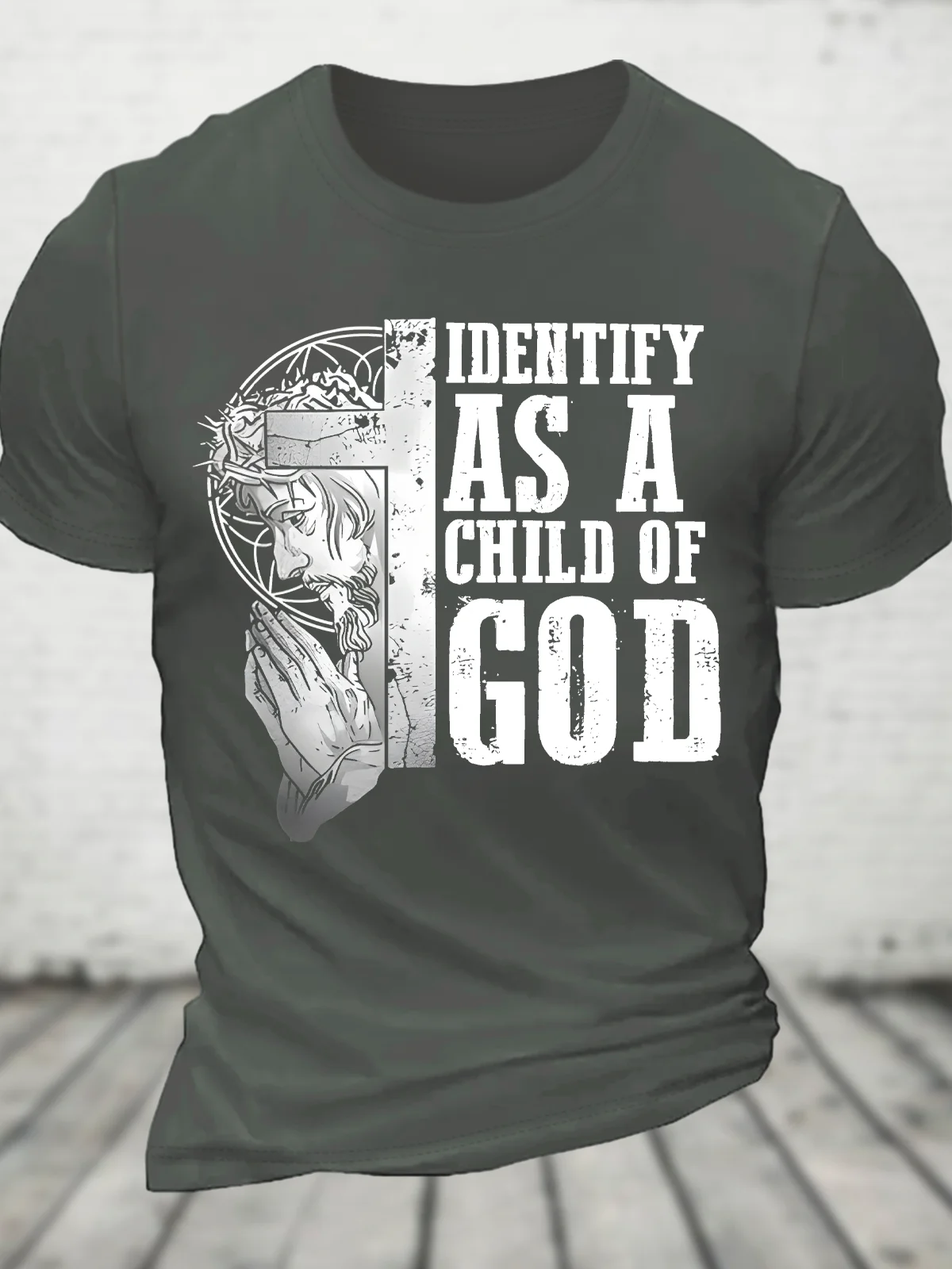 Identify As A Child Of God Jesus God Christian Cotton T-Shirt