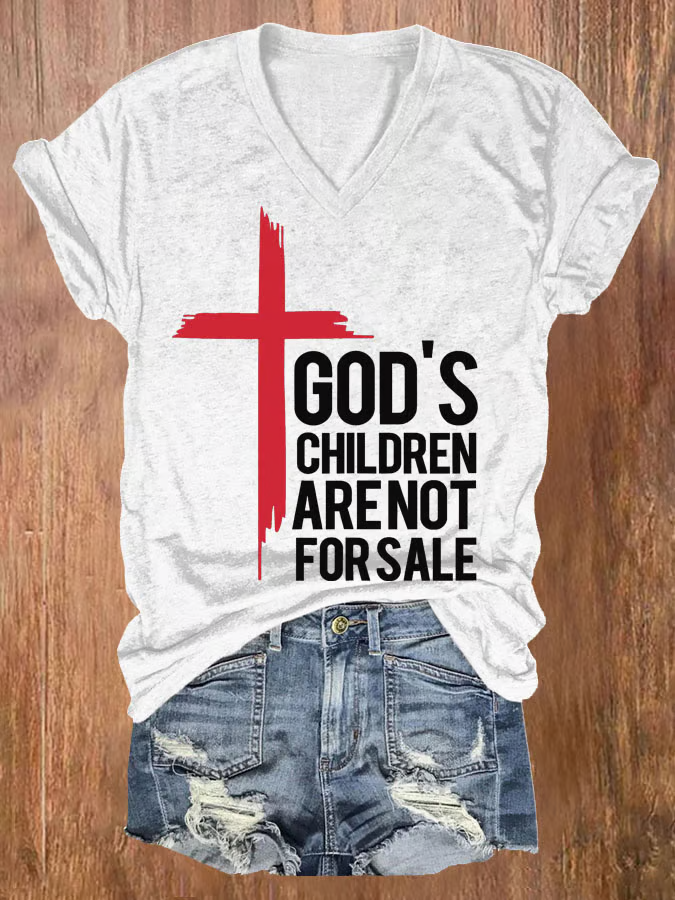 God's Children Are Not For Sale Print T-Shirt