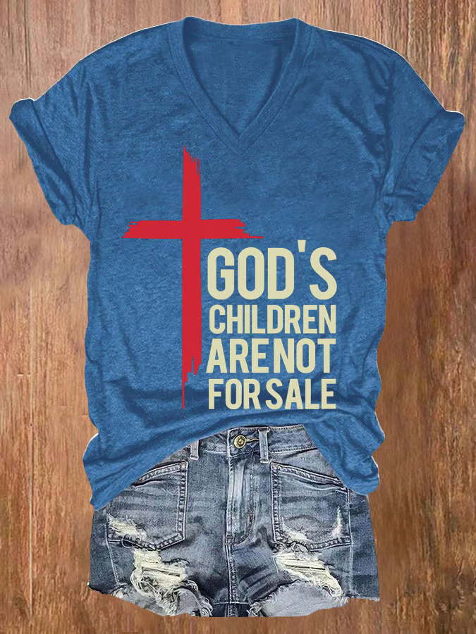 God's Children Are Not For Sale Print T-Shirt