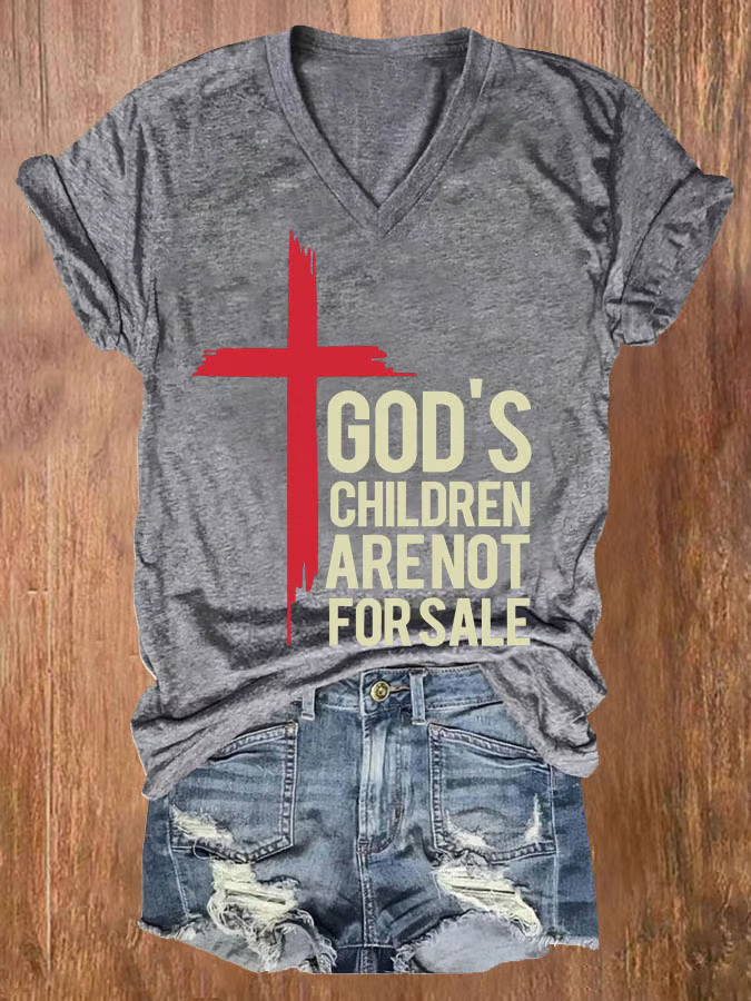 God's Children Are Not For Sale Print T-Shirt