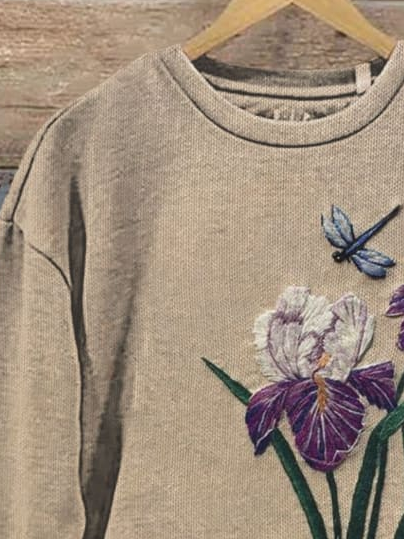 Women's Floral Spring Crew Neck Sweatshirt