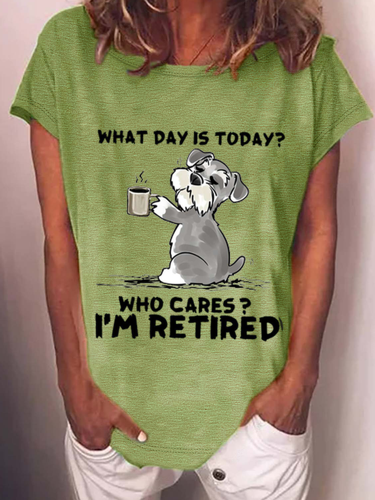 What Day Is Today Who Cares I’M Retired Cotton-Blend T-Shirt