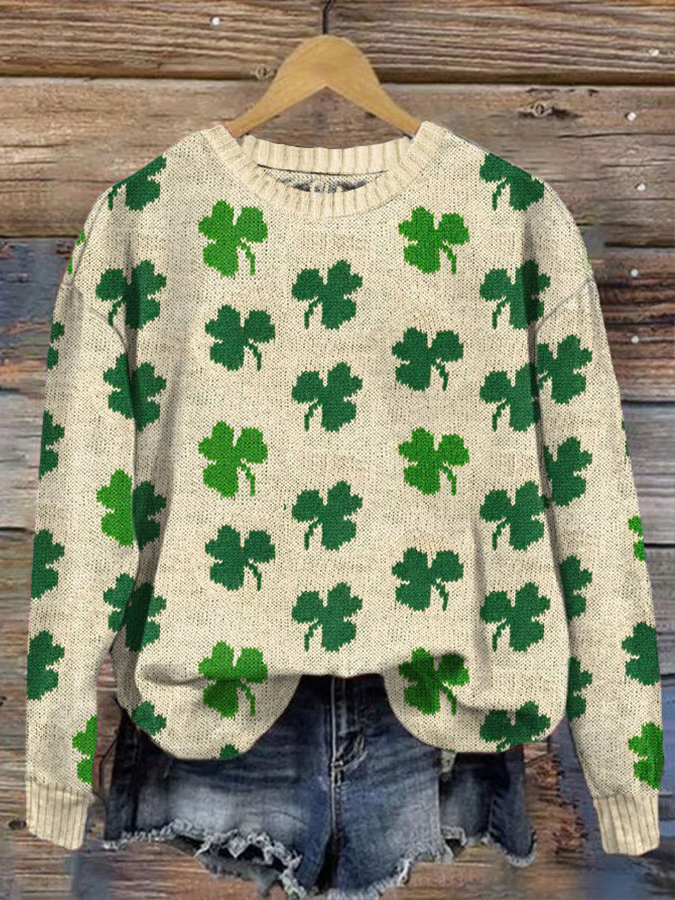 Women's St. Patrick's Day Jacquard Sweater