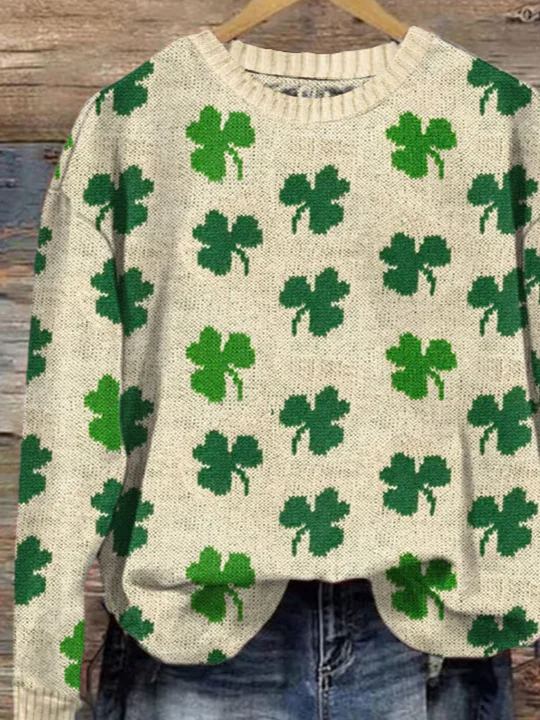 Women's St. Patrick's Day Jacquard Sweater