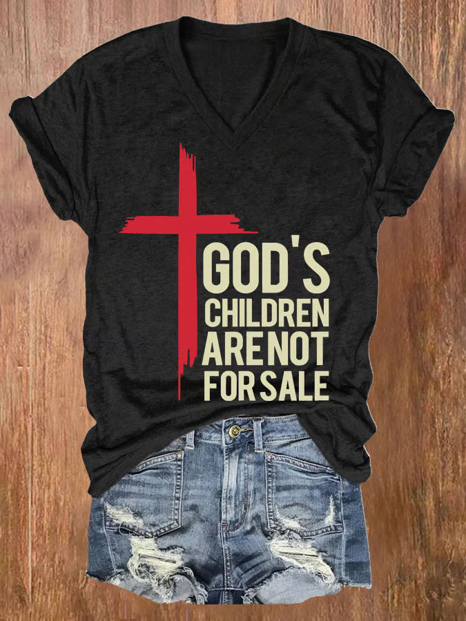 God's Children Are Not For Sale Print T-Shirt