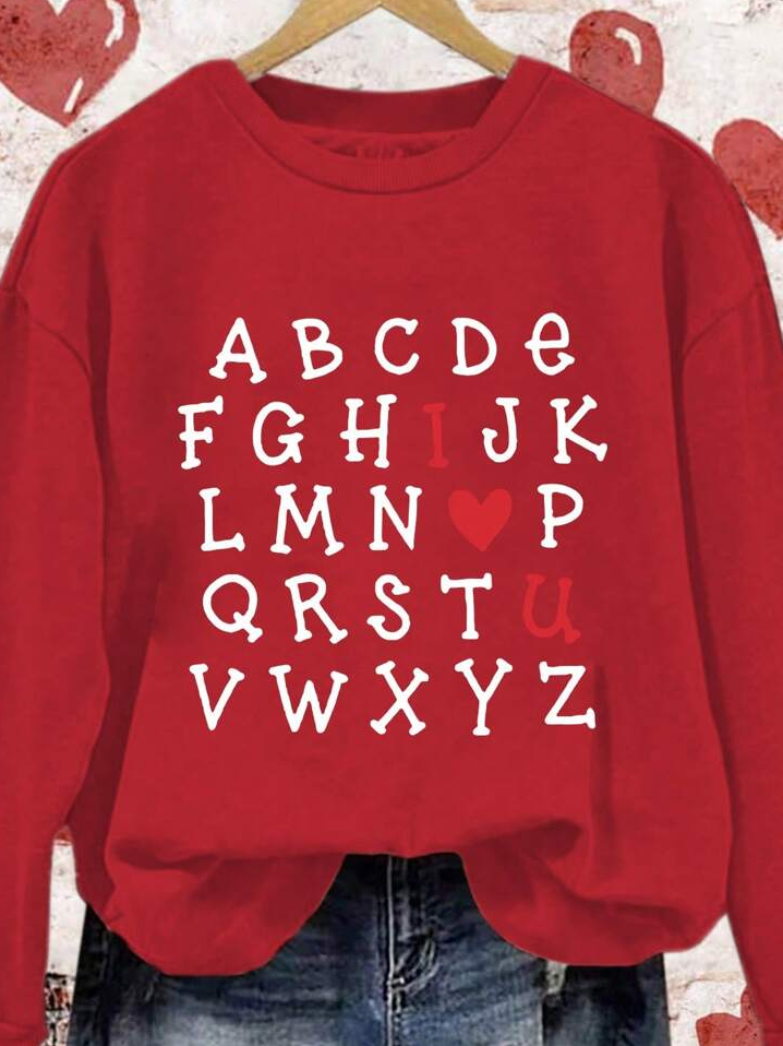 Women's Valentine's Day Loose Casual Sweatshirt