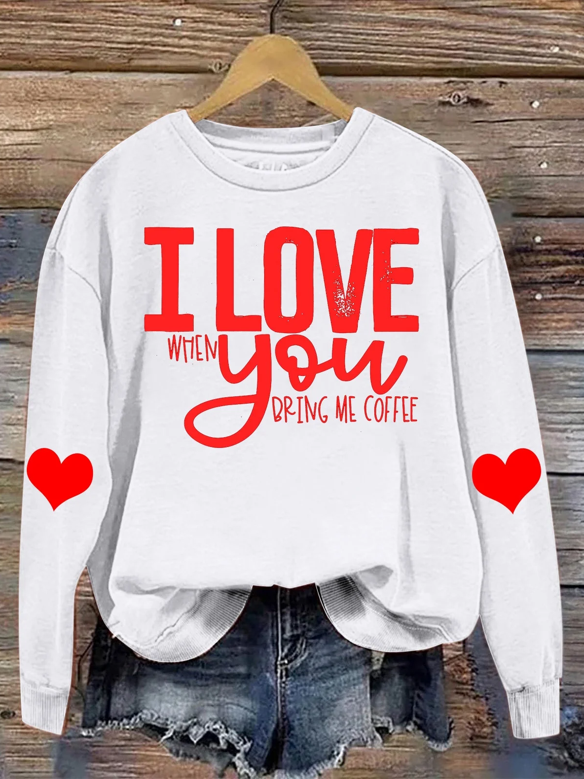 Women's Valentine's Day Casual Crew Neck Sweatshirt