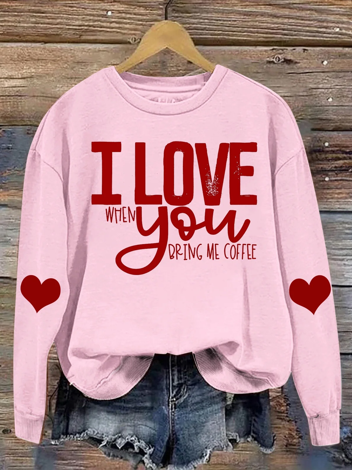 Women's Valentine's Day Casual Crew Neck Sweatshirt