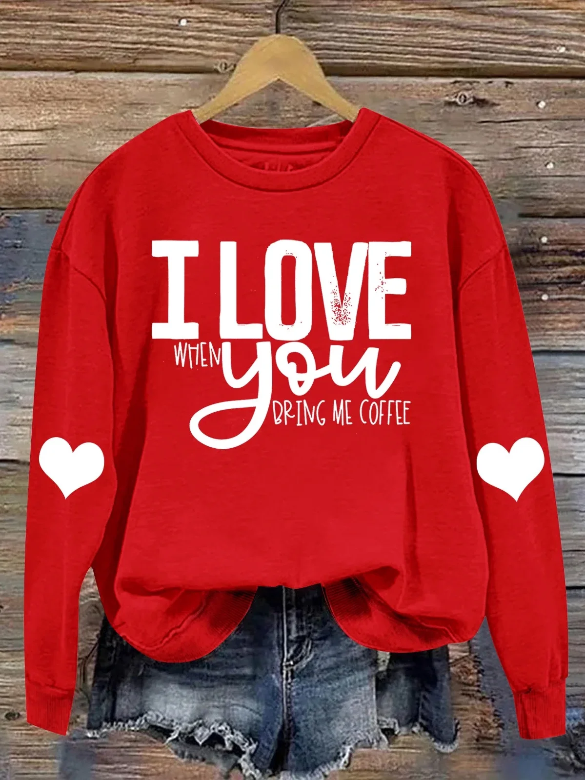 Women's Valentine's Day Casual Crew Neck Sweatshirt