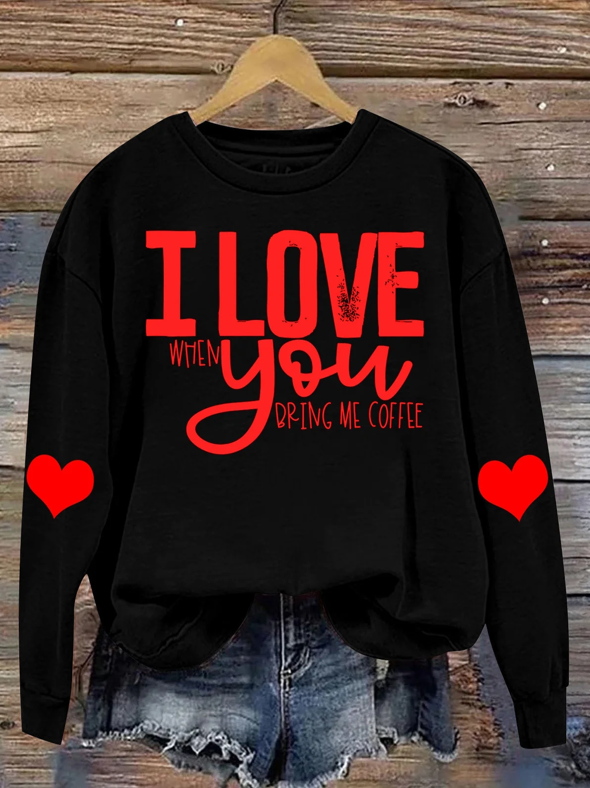 Women's Valentine's Day Casual Crew Neck Sweatshirt