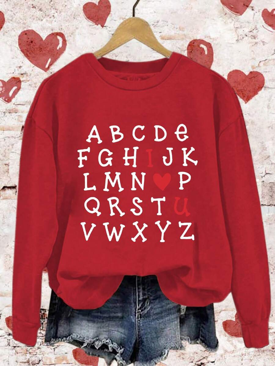 Women's Valentine's Day Loose Casual Sweatshirt