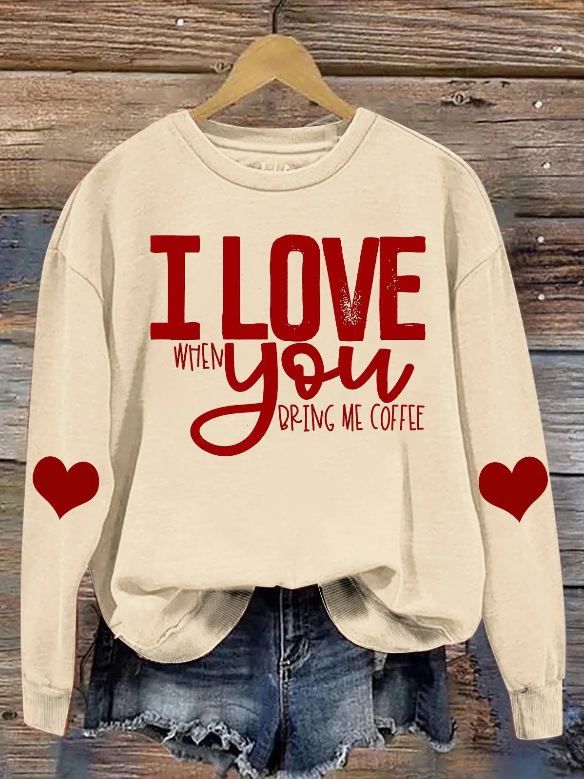 Women's Valentine's Day Casual Crew Neck Sweatshirt