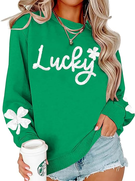 Four-leaf Clover St. Patrick's Day Sweatshirt