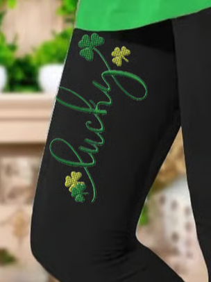 Women's St. Patrick's Day Shamrock Lucky Casual Leggings