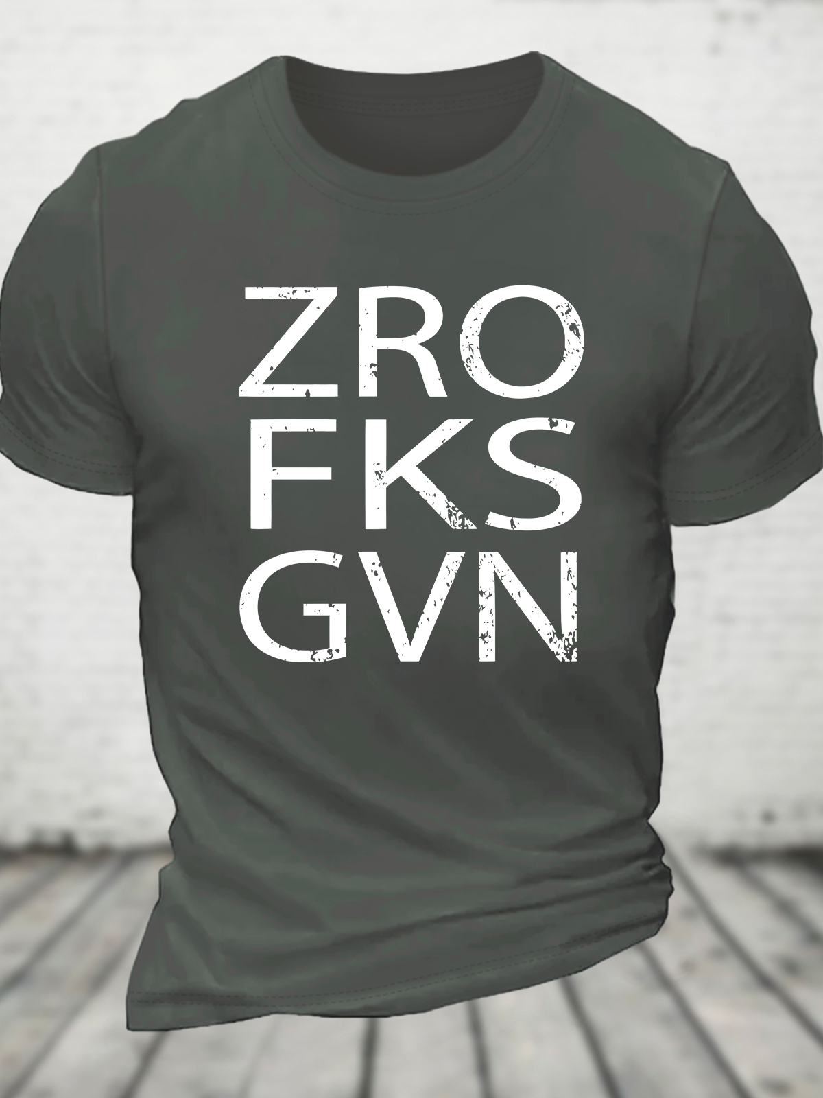 Zero Fucks Given Sarcastic Funny Cotton T-Shirt