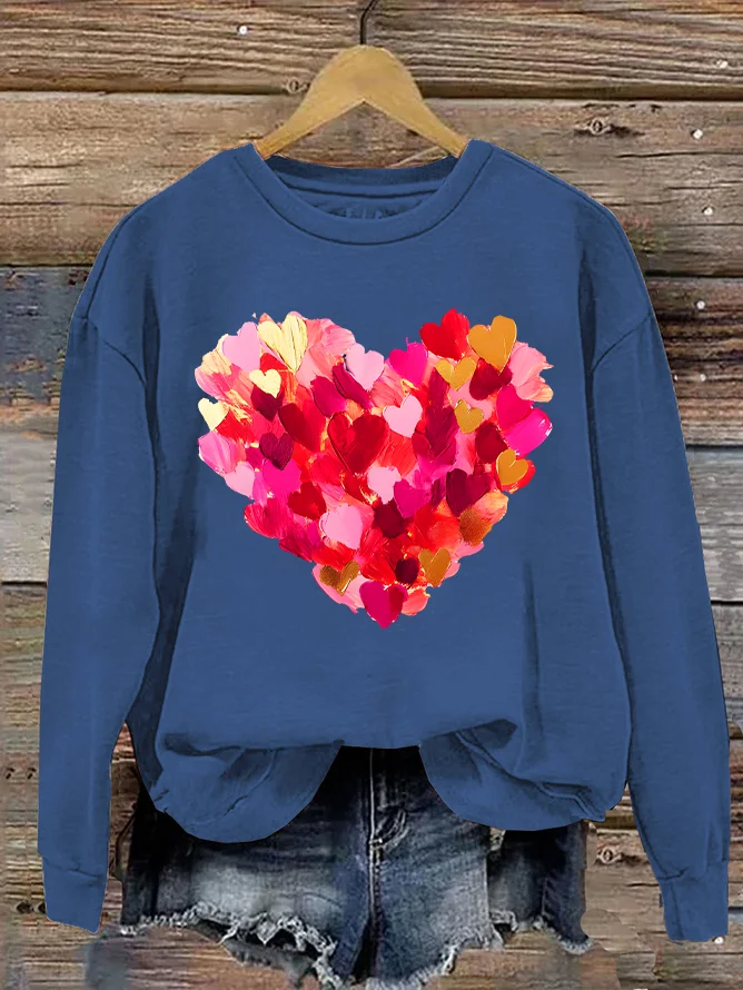 Valentine Day Heart Casual Sweatshirt