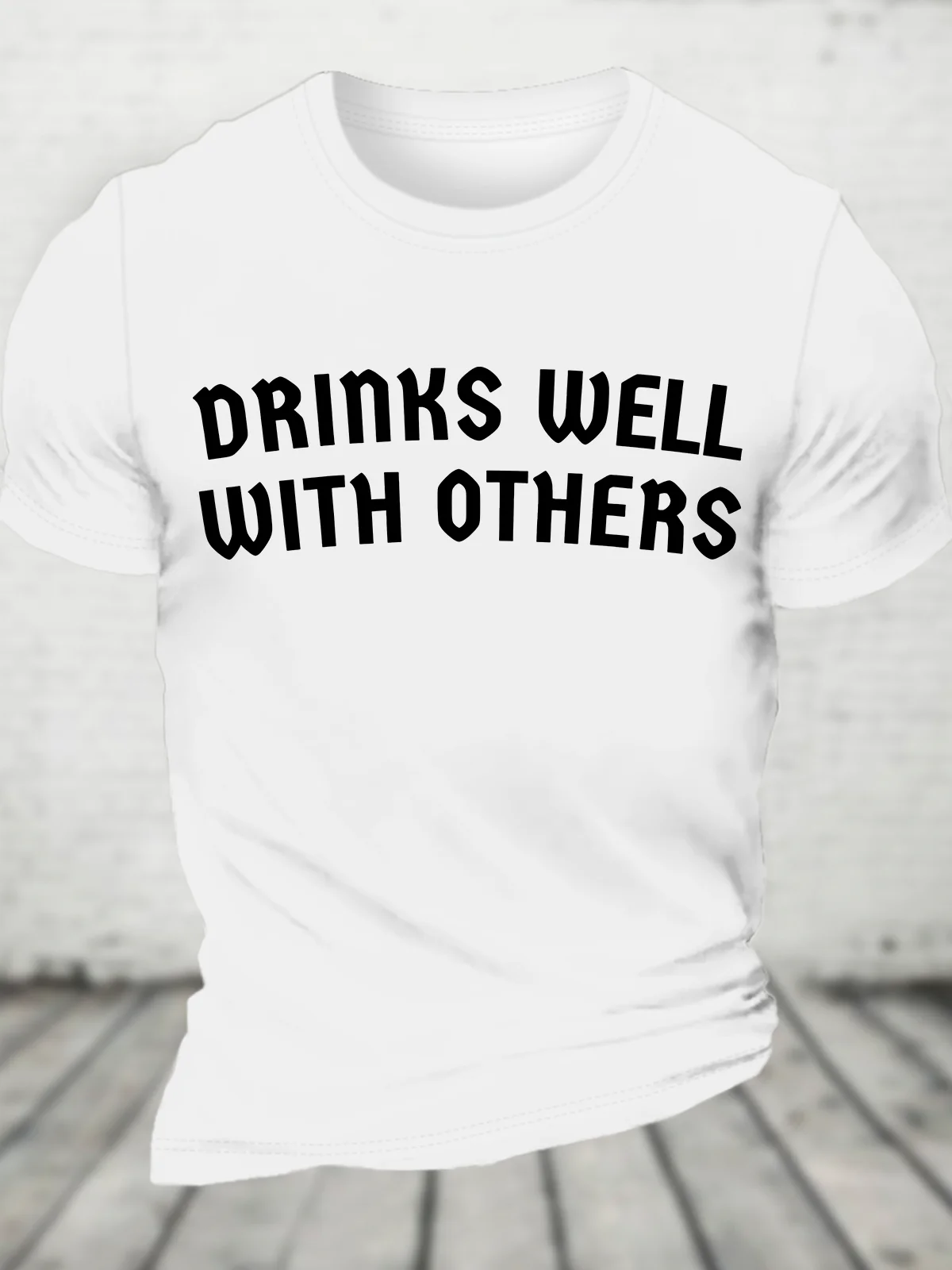 Drinks Well With Others - St. Patrick's Day Drinkers Cotton T-Shirt