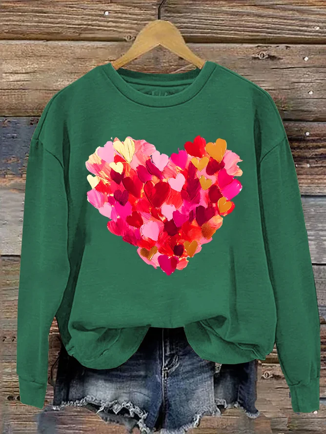 Valentine Day Heart Casual Sweatshirt