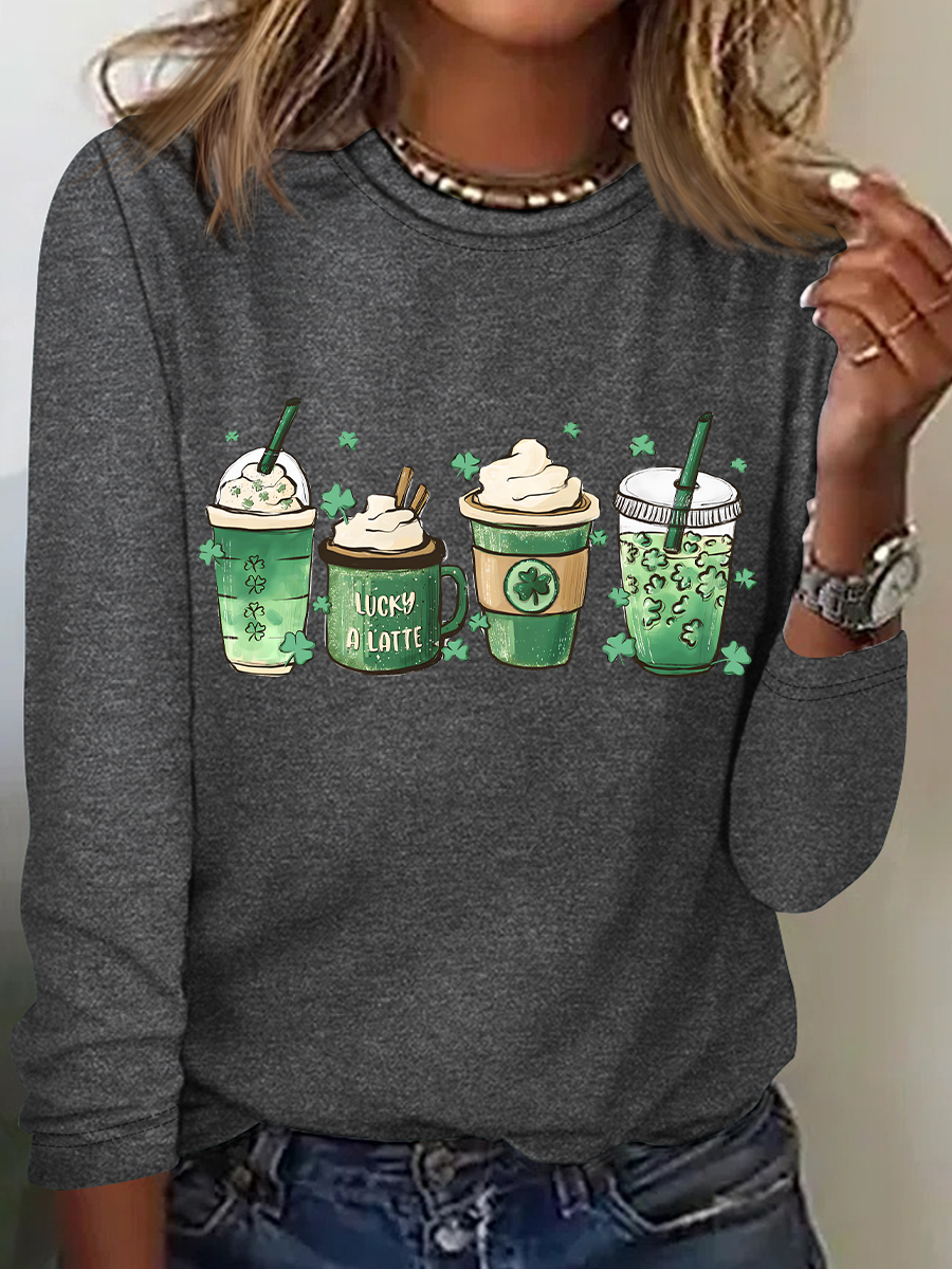 Love St Patrick's Day Casual Long Sleeve Shirt