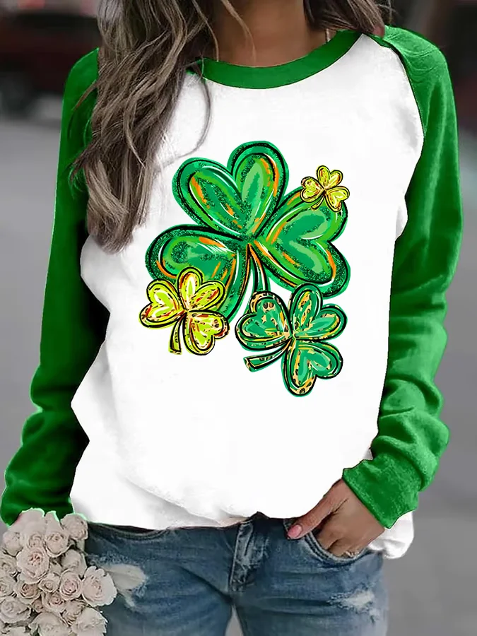 Women'S St. Patrick's Day Crew Neck Sweatshirt