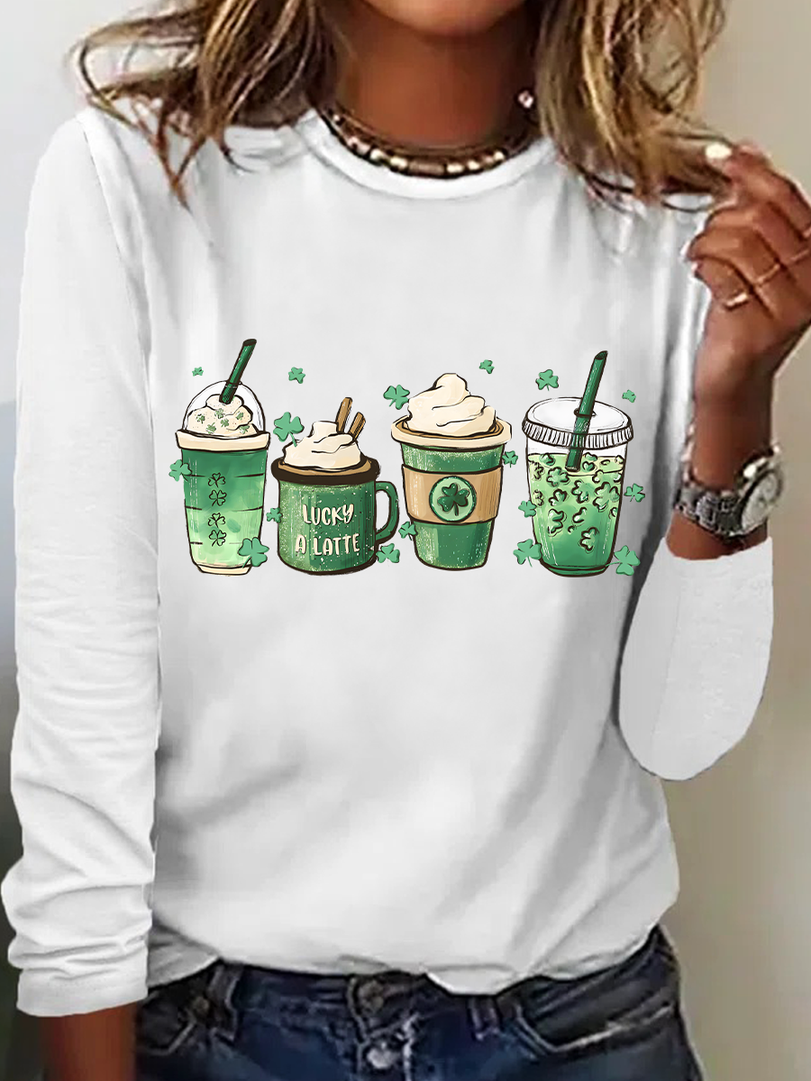 Love St Patrick's Day Casual Long Sleeve Shirt