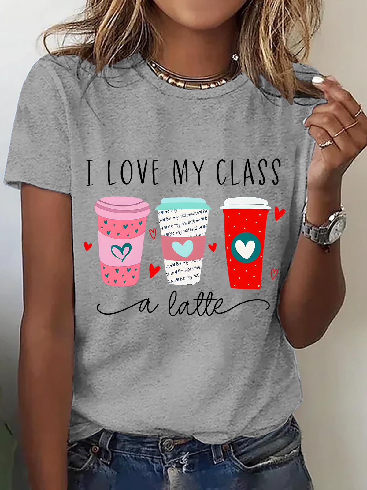 I Love My Class A Latte Cotton T-Shirt