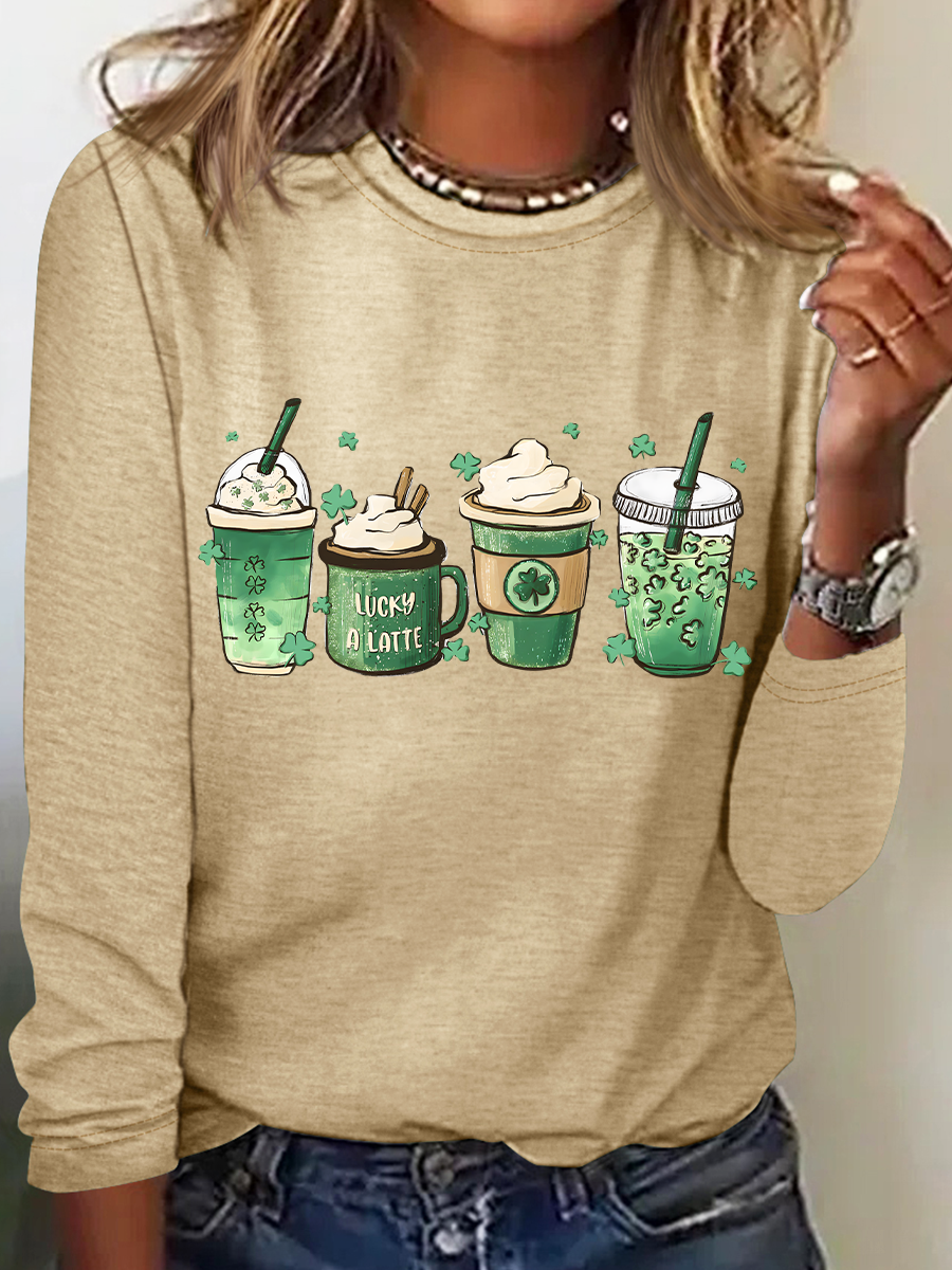 Love St Patrick's Day Casual Long Sleeve Shirt