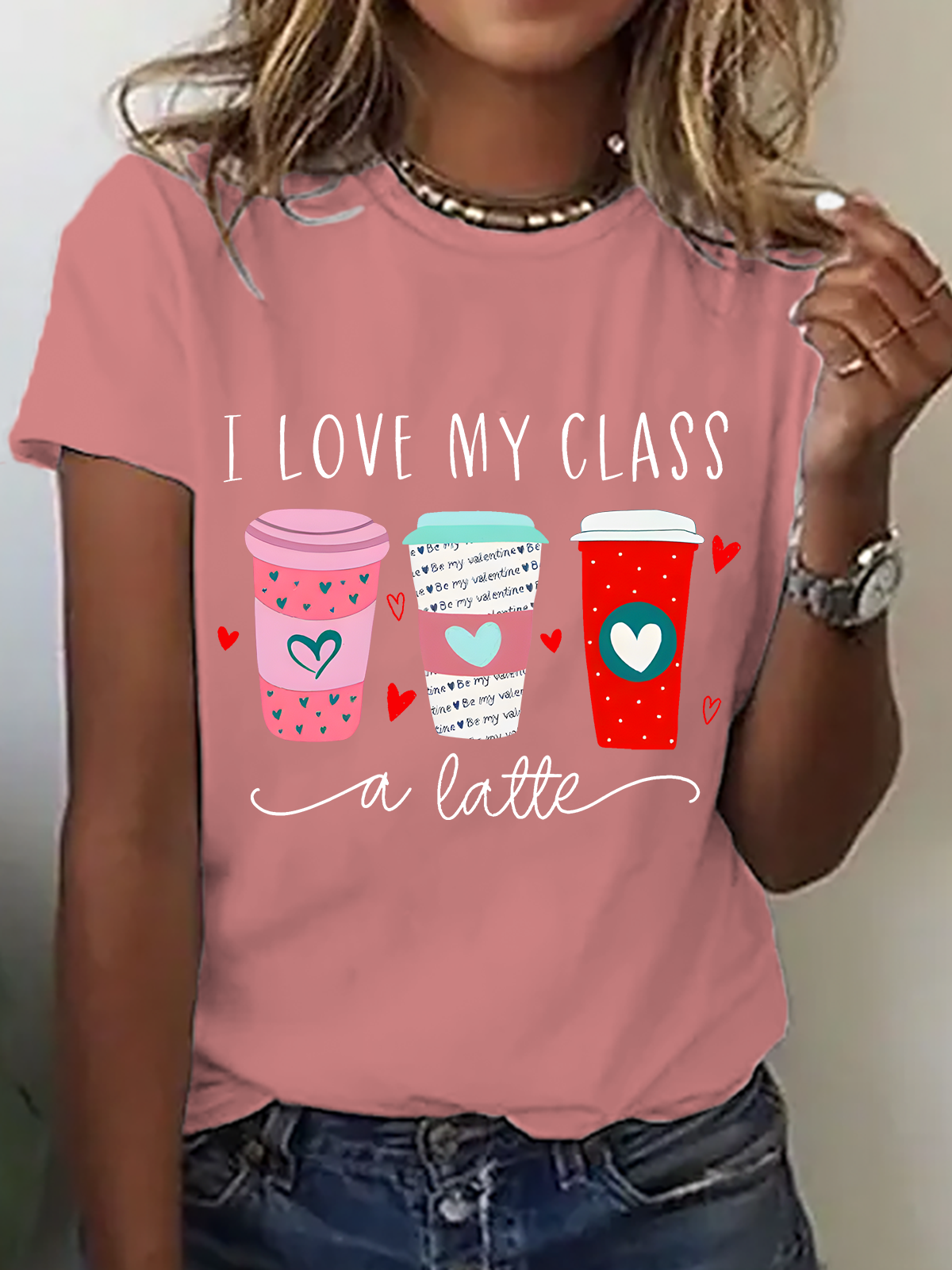 I Love My Class A Latte Cotton T-Shirt