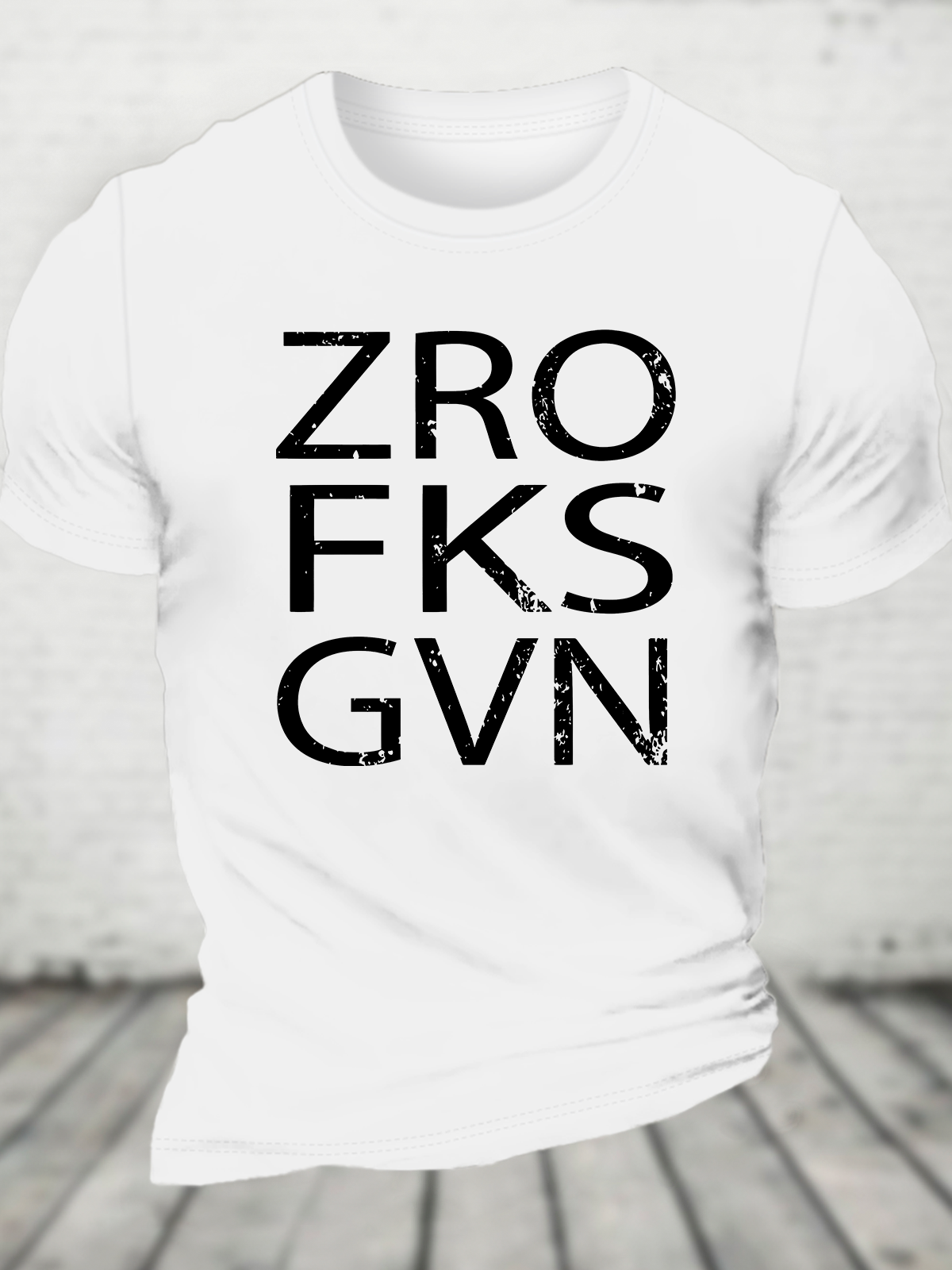 Zero Fucks Given Sarcastic Funny Cotton T-Shirt