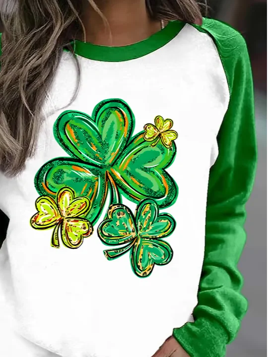 Women'S St. Patrick's Day Crew Neck Sweatshirt