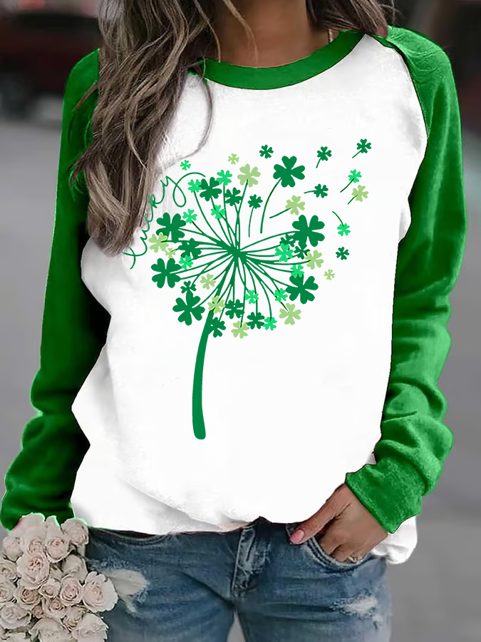 Women'S St. Patrick's Day Crew Neck Sweatshirt